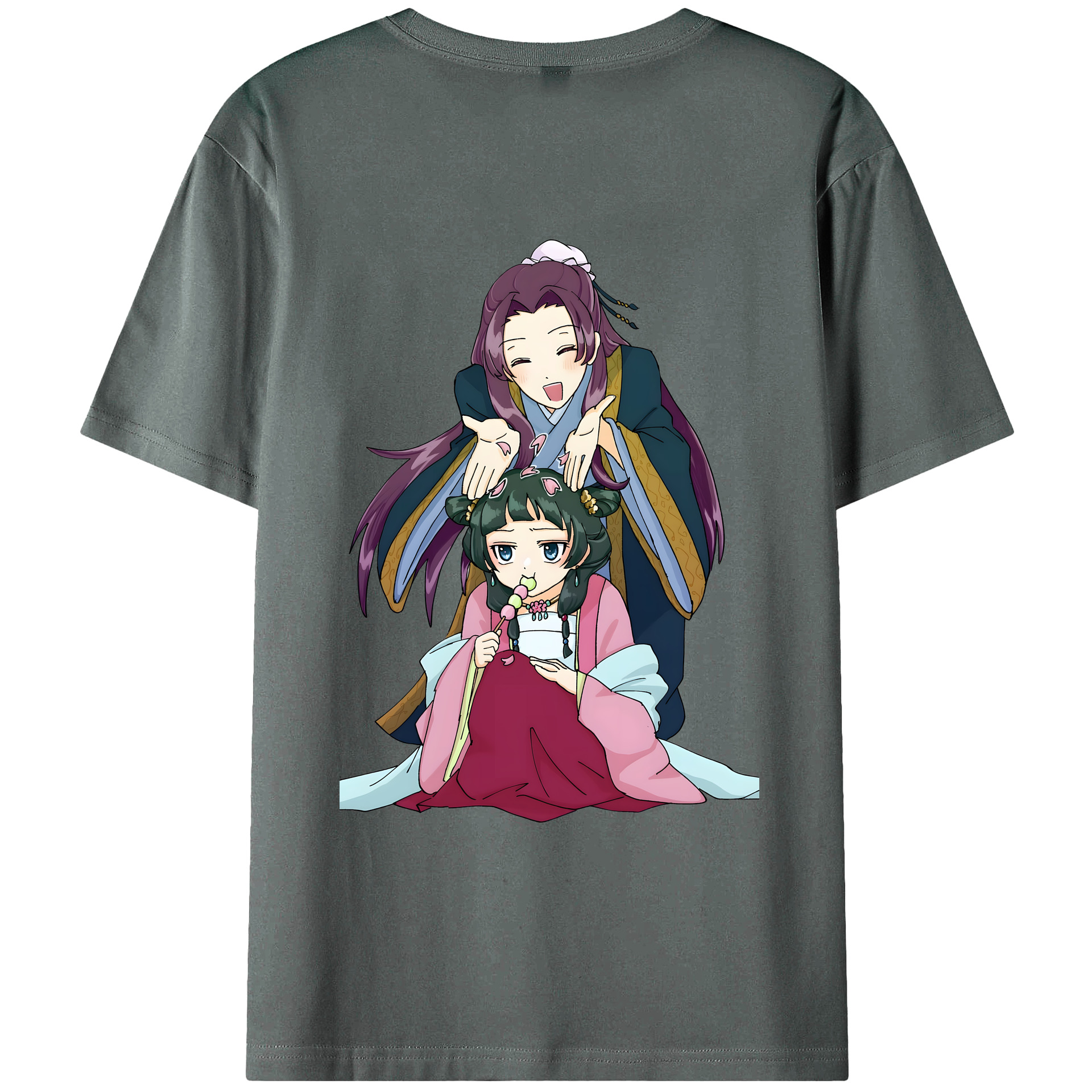 （画像用） 薬屋のひとりごと The Apothecary Diaries 綿100％ メンズ半袖Tシャツ（バックプリント） 通気性